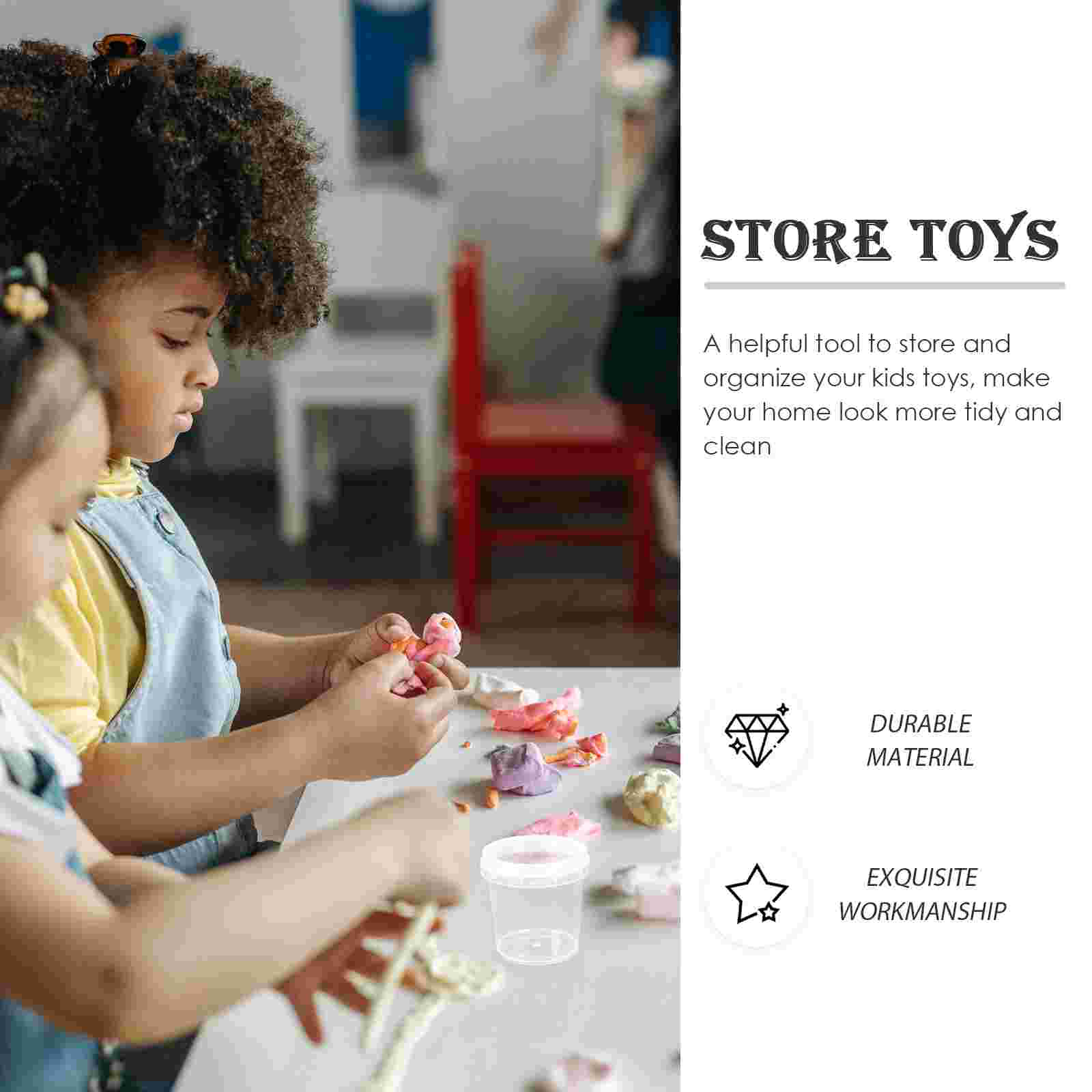 18 Pcs Storage Containers Barrel Small Plastic Buckets Parts Clear with Lid