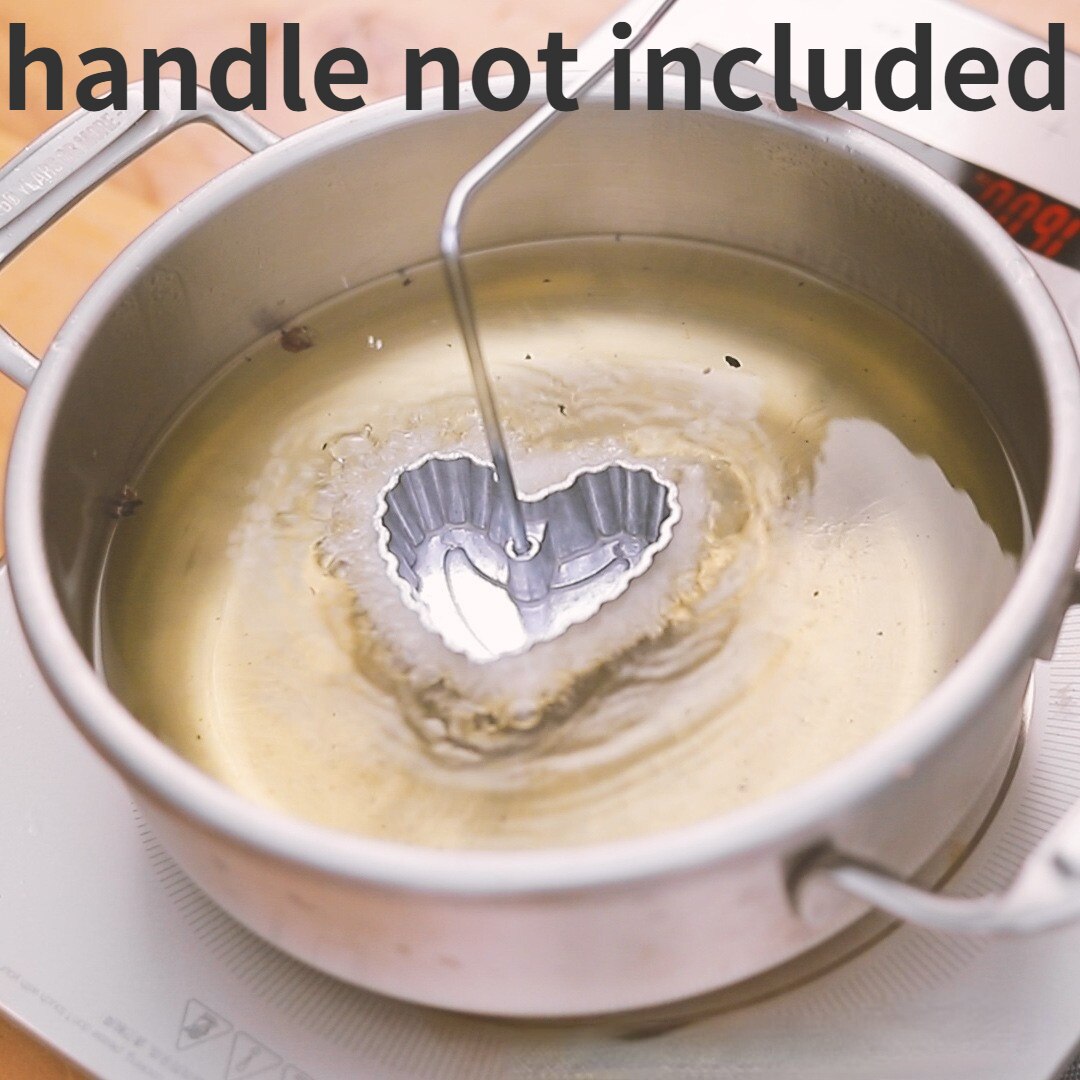 Aluminum Alloy Non-stick Spoon Baking Mold Shredded Radish Shrimp Cake Scoop Deep-Frying Mold Cake Cup Maker Kitchen Gadgets: B Heart-shaped