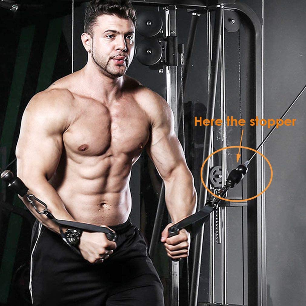 Máquina de polea de gimnasio, repuesto de tope de bola de Cable para Cable de 5mm o 6mm de diámetro, para entrenamiento de remo y espalda de bíceps