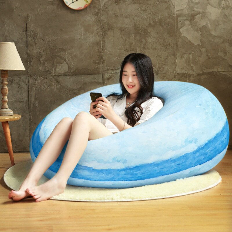Volwassenen Kinderen Zachte Bean Bag Stoel Cover Geen Filler Kinderen Cartoon Floor Seat Tatami Slaapbank Bladerdeeg Poef Couch Ei stoel Poef