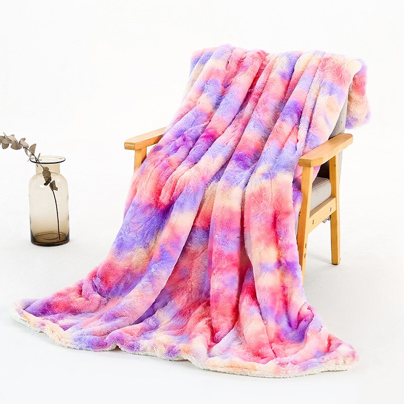 Claroom mantas para Bedssuper suave, manta de punto Throw Bedding Blanket Rainbow edredón xx56 #: color2 / 130x160cm