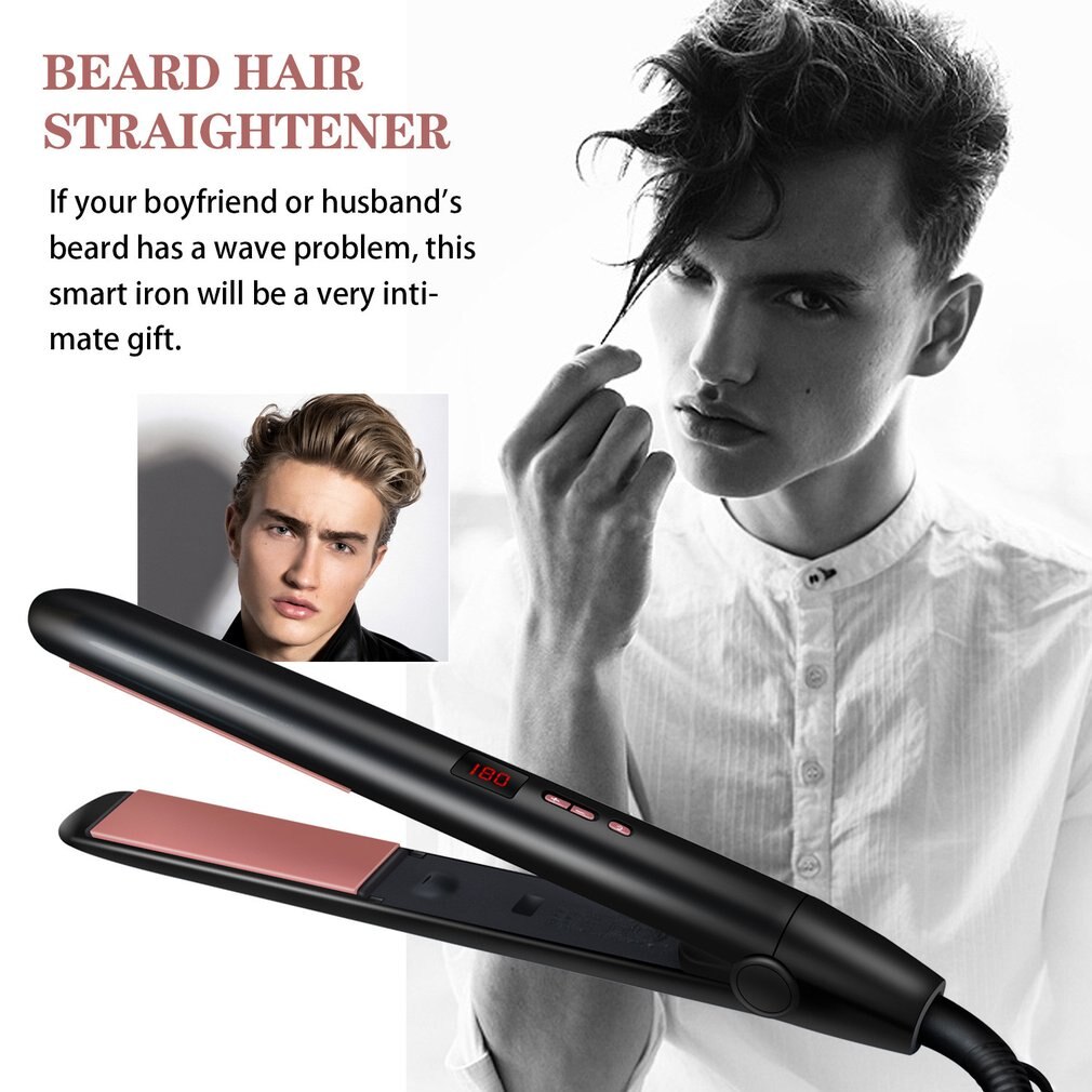 Redresseur de cheveux électrique, attelle à double usage à rouleau droit, dispositif de Perm en céramique Tourmaline, fer à friser en plastique et en métal