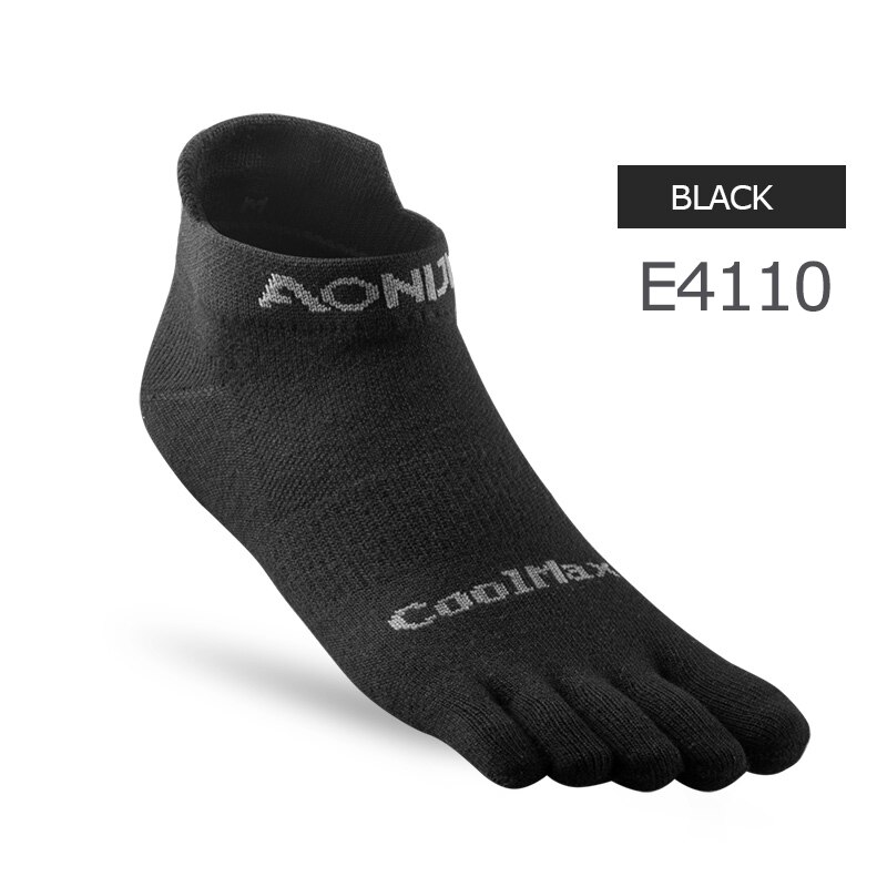 AONIJIE Een Paar Lichtgewicht Sokken Low Cut Athletic Teen Sokken Kwart Sokken Voor Vijf Tenen Barefoot Loopschoenen Marathon Ras