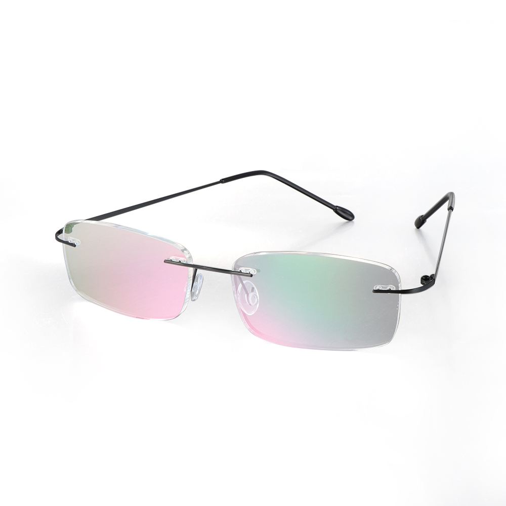 Men Women Rimless Reading Glasses Memory Titanium Clear Eyeglasses Magnetic Presbyopic Eyeglass +1.0 +1.5 +2.0 +2.5 +3.0 +3.5: +350 / black 1