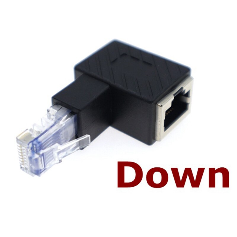 5PCS 90 Degree UP Down Left Right RJ45 Cat 5E 6E Cat7 Male to Female Lan Ethernet Network Extension Adapter