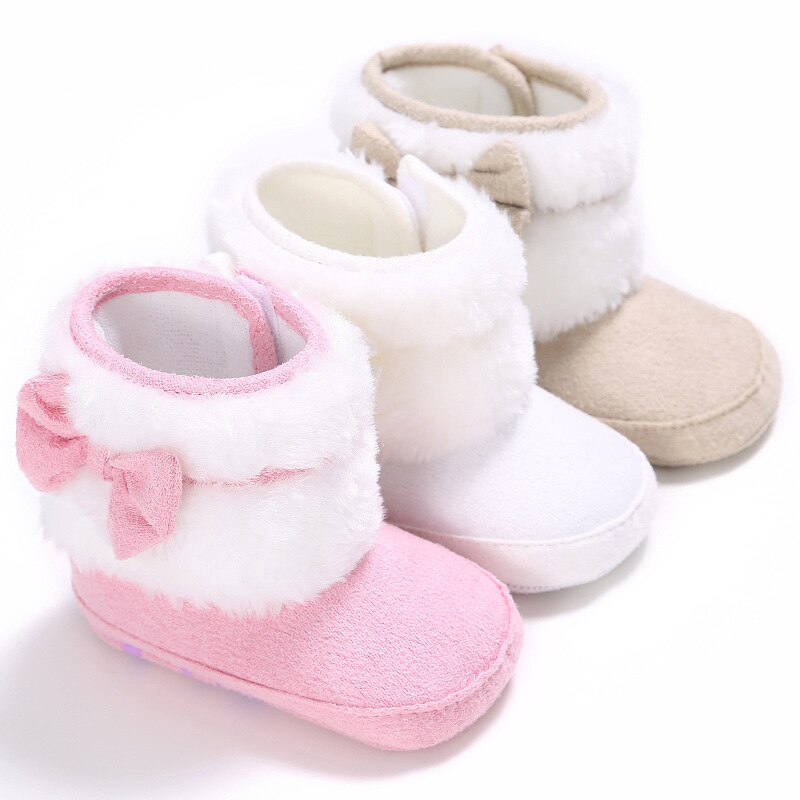 Botas cálidas para bebés y niños, zapatillas de deporte, suela suave, zapatos de bebé para niña, botas