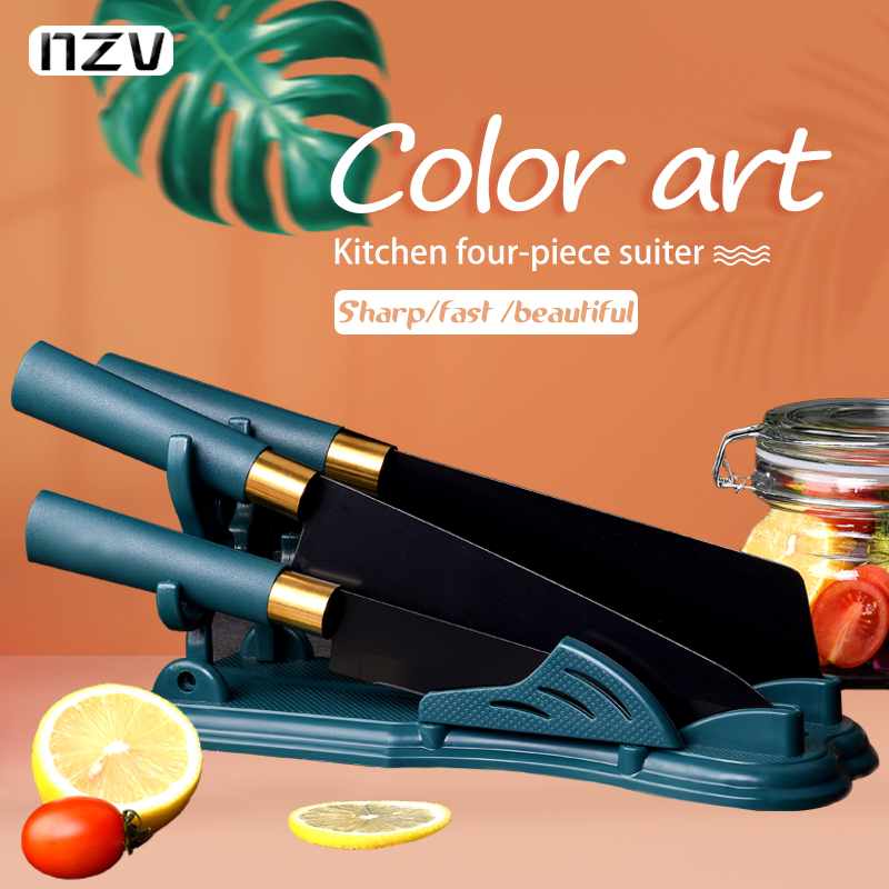 Nzv Keuken Set Combinatie Mes Slicer Mes Koksmes Keuken Fruit Mes Atainless Staal Ift Mes Keukenmessen: Default Title