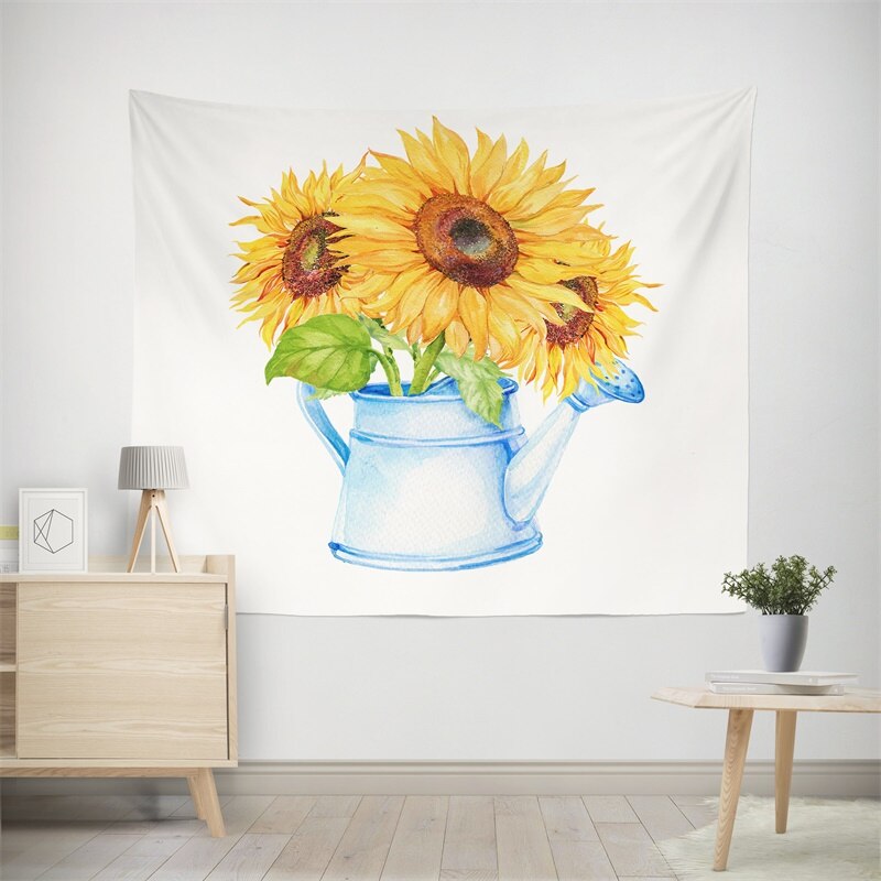 Floratapastra tapisserie murale de tournesol Tropical | Tapis mural suspendu, nappe de Table 95*73cm: 12