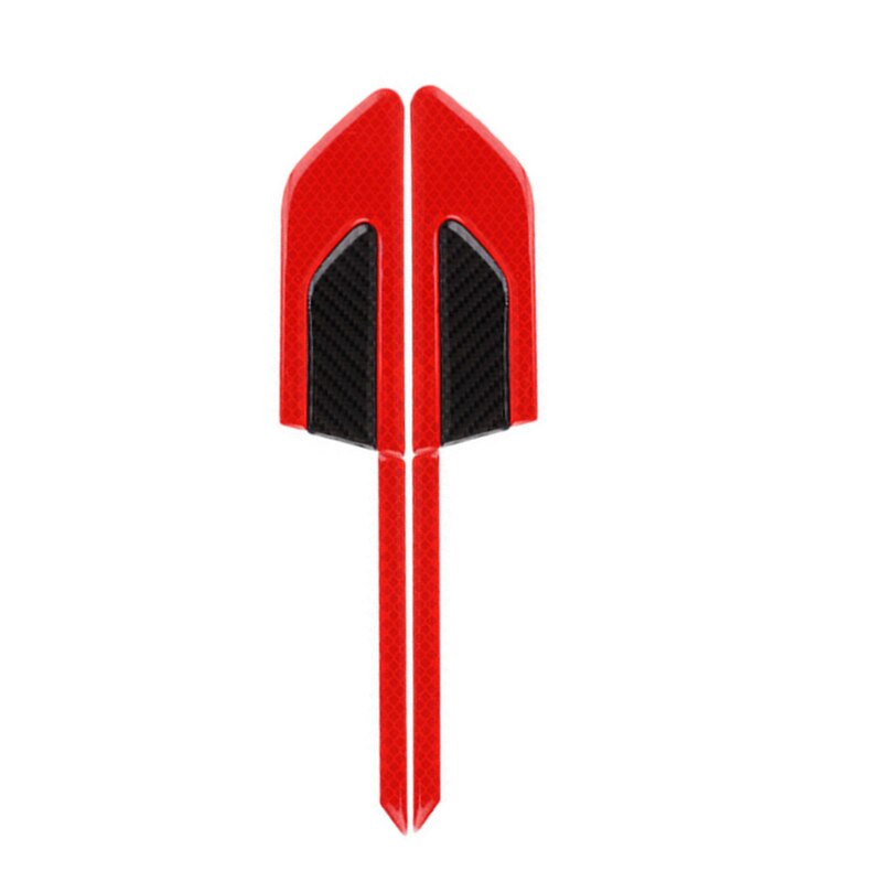 2Pcs/Set Car Reflective Safety Warning Strip Tape Car Bumper Reflective Strips Secure Reflector Stickers Decals Car Decorations: Red