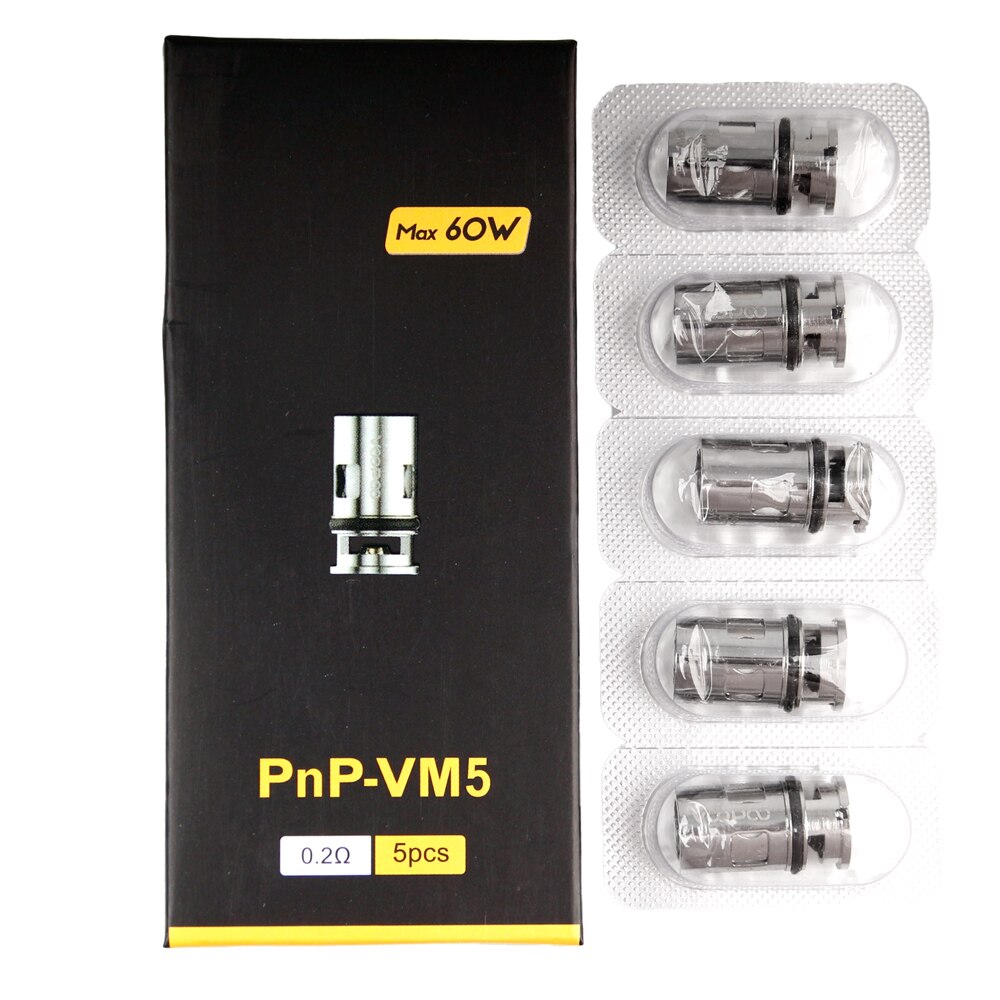 Ori VOOPOO-bobina PnP de 5 piezas, bobina de repuesto VM1 0.3ohm, TM1 0.6ohm /VM6 0.15ohm /R1 0.8ohm, bobina PnP para VINCI Drag X/S, Kit Mod Pod