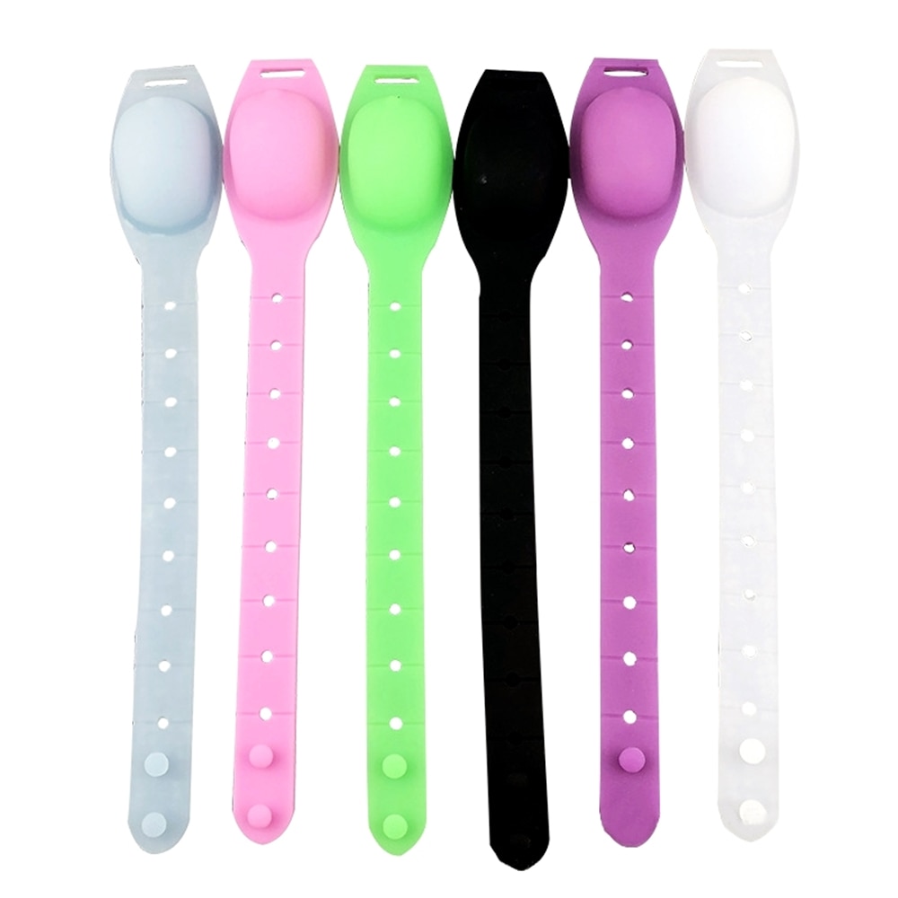 Reusable Wristbands Hand Sanitizer Dispensing Portable Bracelet Wristband Hand Dispenser 10ML Wrist Support
