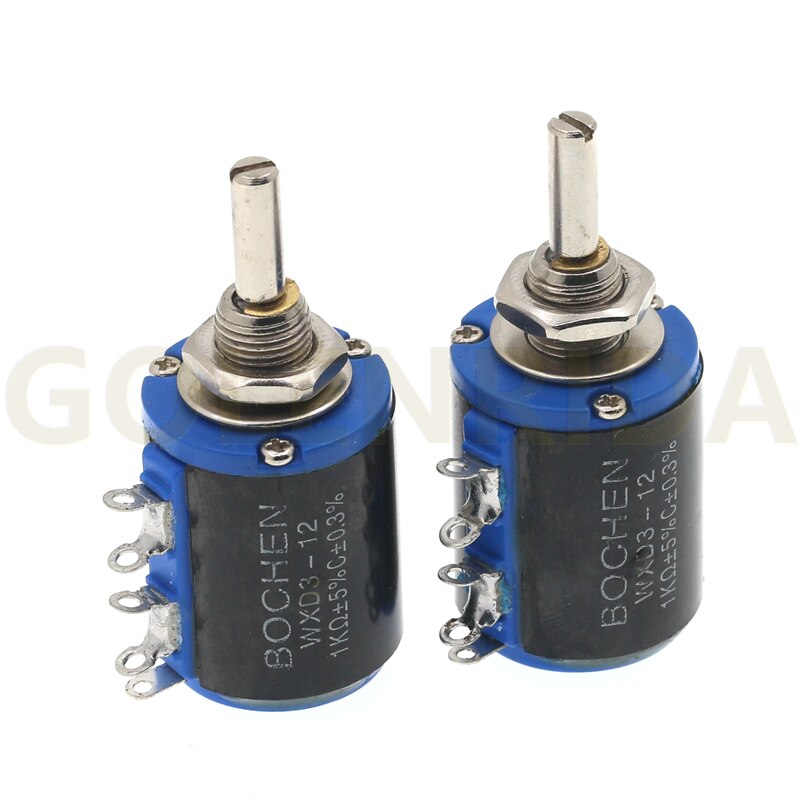 1 stücke WXD3-12-2W 100 220 470 1K 2K2 3K3 4K7 10K 22K 33K 47K Ohm 100R 220R 470R 2,2 K 3,3 K 4,7 K WXD3-12 2W Draht Potentiometer