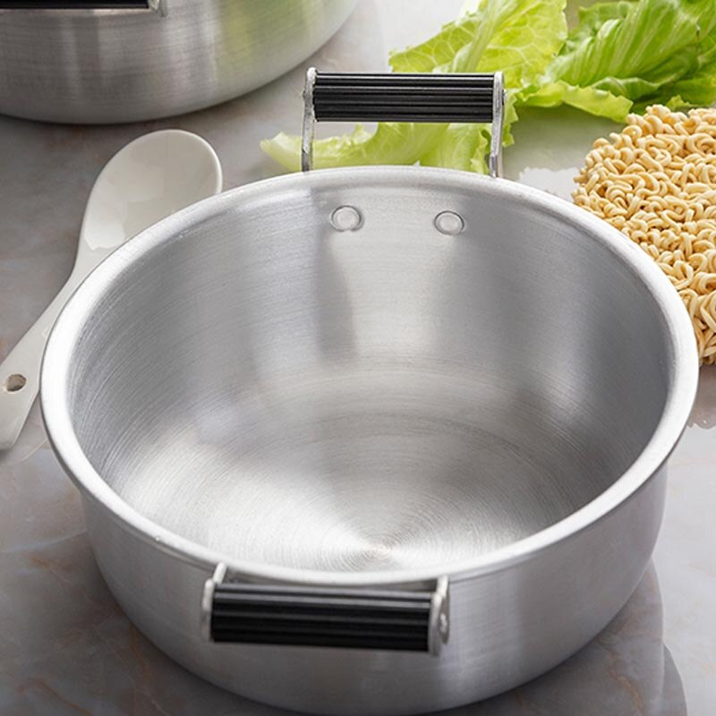 Silver Soup Pot Aluminum Alloy Non-stick Milk Pot Stockpot Cooker Salad Instant Noodle Bowl Kitchen Cooking Tools
