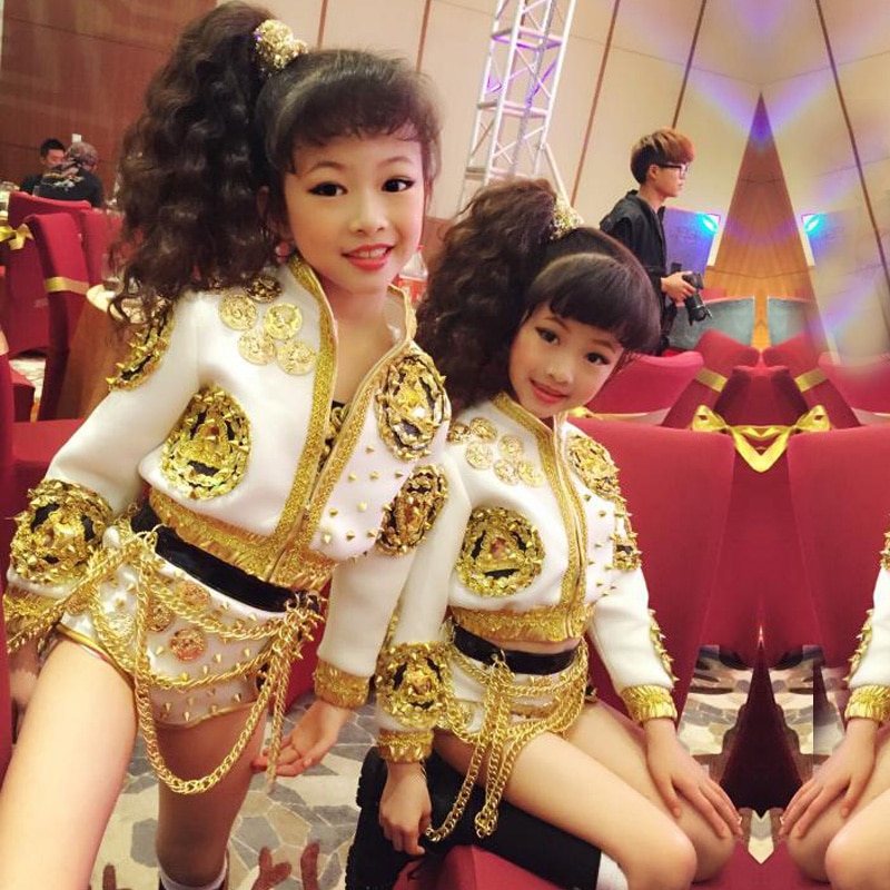 Children's Jazz Dance Wear Girls' Drum Performances Hip-Hop Modern Dance Children's Clothes Show