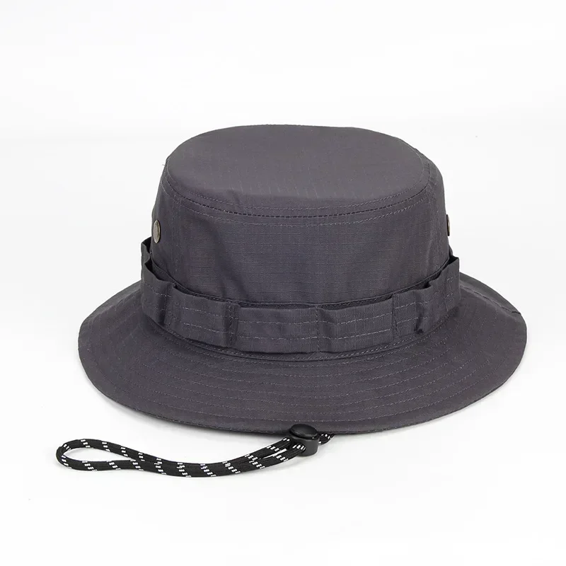 Große Größe, winddichter Sonnenhut für Herren, Damen-Eimerhüte, Buni-Hütte, faltbar, UV-beständig, Strand, Angeln, Sommer, großer Kopf, Fischermütze: L / Armee Grün