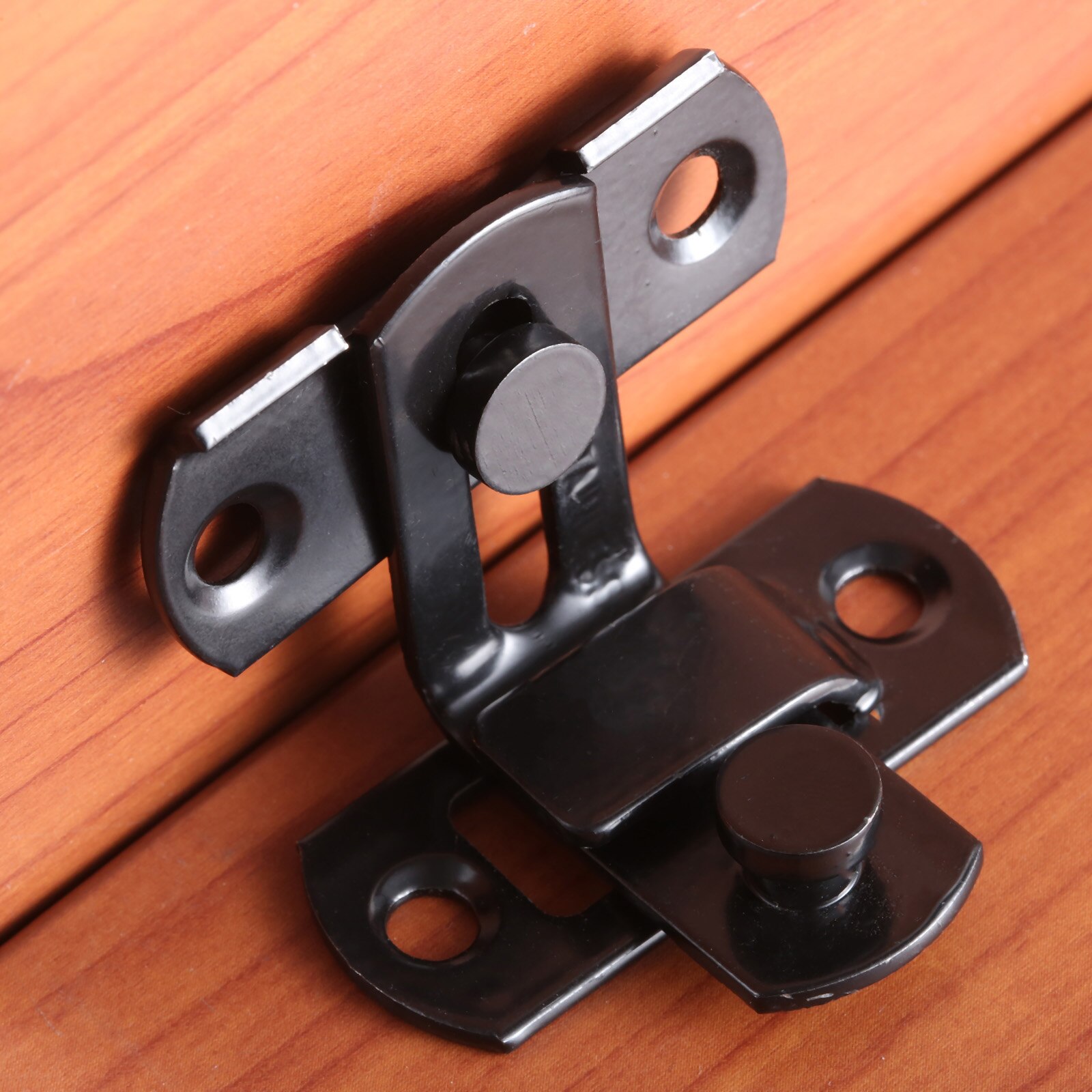 2Pcs Stainless Steel 90 Degree Door Latch Buckles Furniture Lock Hasp For Sliding Door Cabinet Drawer Anti-Corrosion Buckle