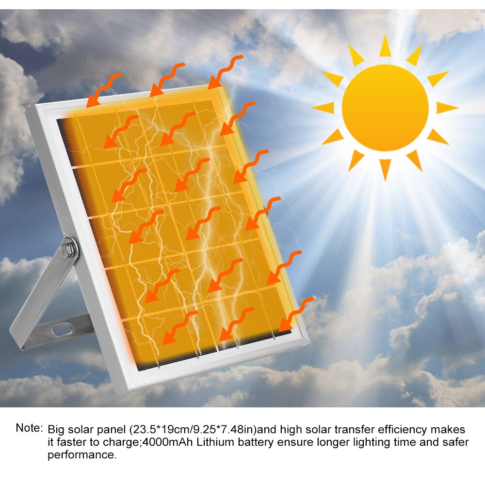 Solar Lights with Remote Control 25 LED Wireless Waterproof Outdoor Flood Lights 5V 5W Solar Panel for Garden Pathway Driveway