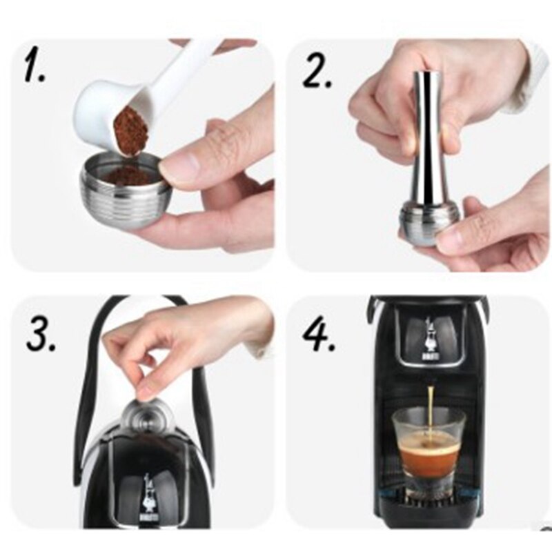 Compatibel Voor Bialetti Herbruikbare Koffie Capsules Rvs Filter Capsule Shell