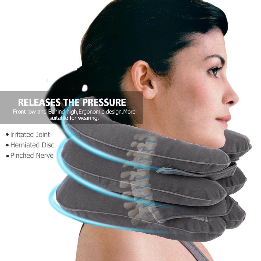 Air Inflatable Neck Traction Device Soft Neck Cervical Collar neck massage Pillow Pain Relief Neck Stretcher brace