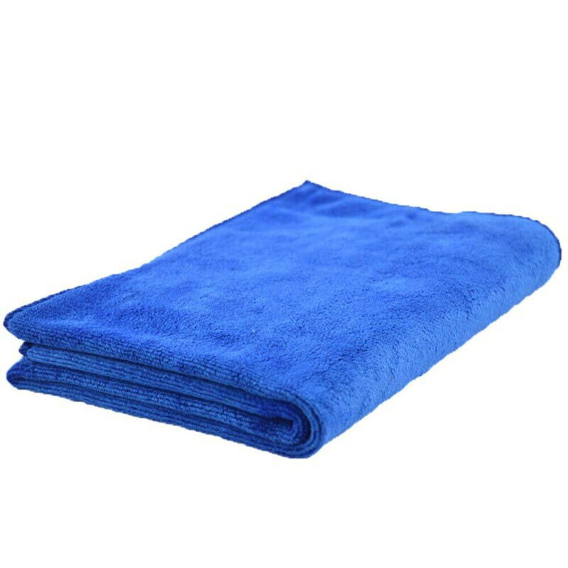 Blauwe Auto Microfiber Handdoek Water Absorberende Rag Auto Exterieur Body Reiniging Doek