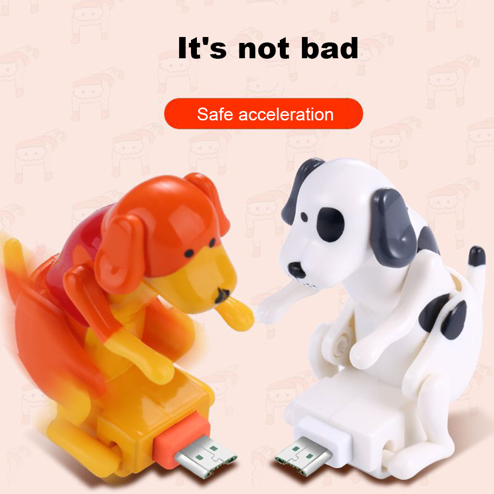 Funny Dog Fast Charger Cable Data Cable For iPhone IOS Android Type-C Mobile Phone Charging Line Prank Phone Accessories