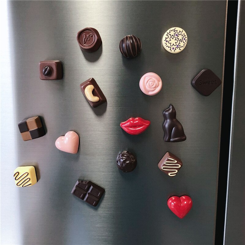 paste fridge magnet Simulation food chocolate refrigerator paste magnet candy room decoration paste note messages