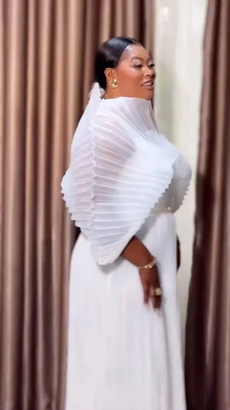 MIA XU Miyake Plissee Falten 2024 Herbst Neues Plus-Size-Kleid Handgefertigte Dolds Elegantes, brustfreies Abendkleid Damenbekleidung