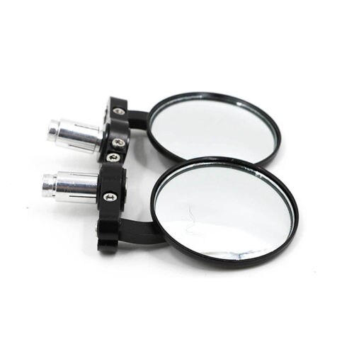 Vehemo Black 22mm Side Mirrors Rearview Mirror Motorcycle High Definition Accessories Rearview Driving Safety