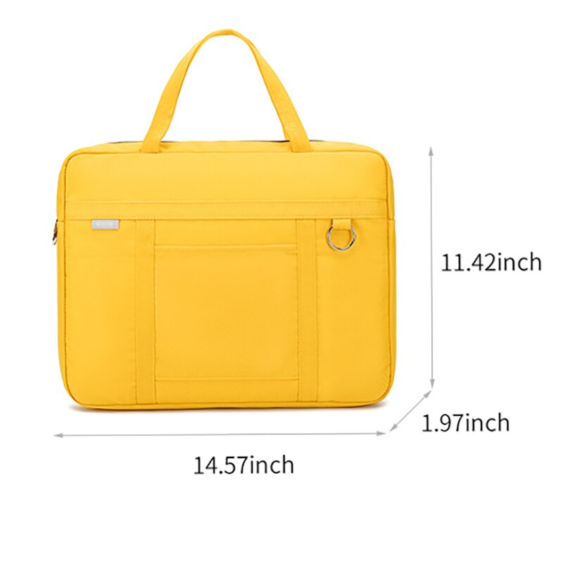 Shouldcat Laptop Tas 14 Inch Waterdichte Effen Kleur Notebook Tas A4 Document Aktetas Tas