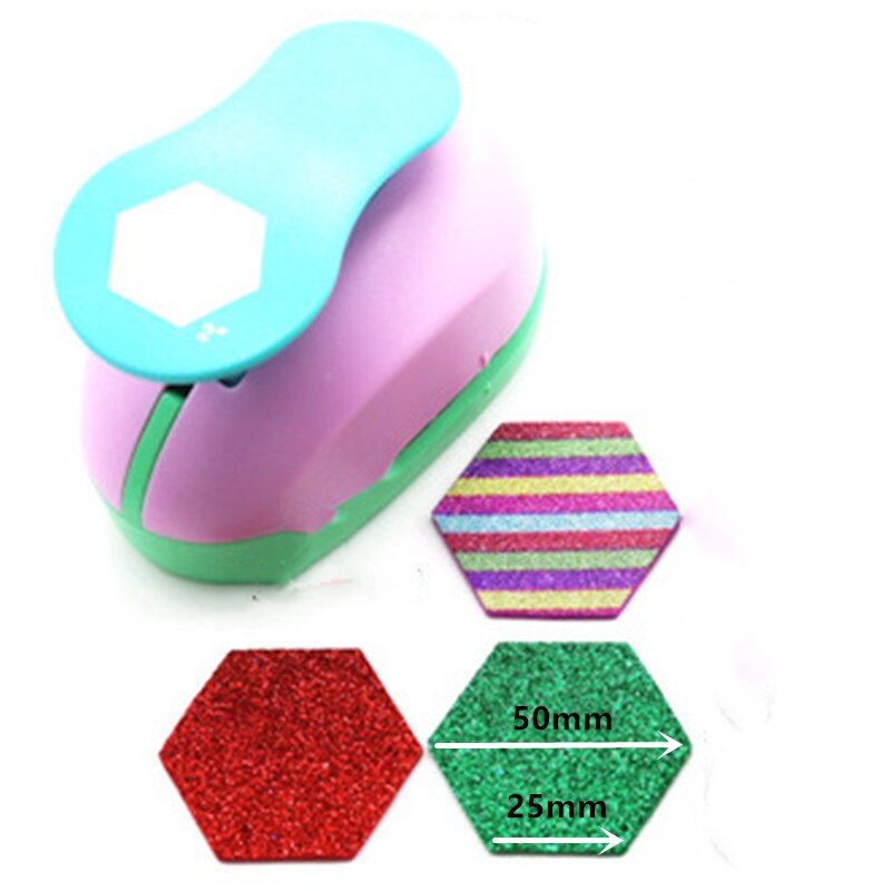 25mm/33mm/50mm70mm Hexagon Shaped craft punch Scrapbooking School DIY Paper Cutter EVA foam Geometry Hole Puncher