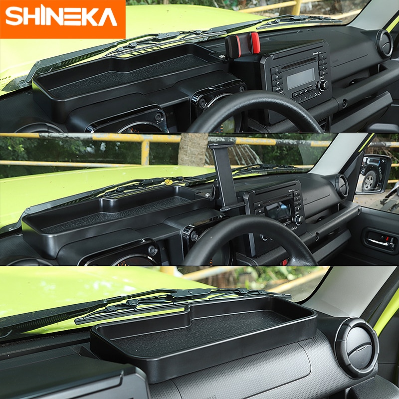 Shineka bil dashboard opbevaringsboks telefon tablet holder organisator bakke til suzuki jimny opbevaring af oprydningstilbehør