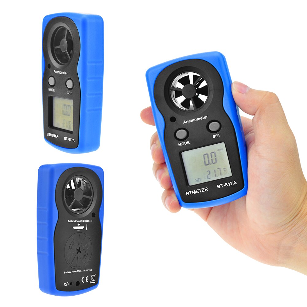 HoldPeak HP-817A Digital Anemometer 30m/s LCD Wind Speed Measurement Wind Device Handheld Anemometro Measure tools