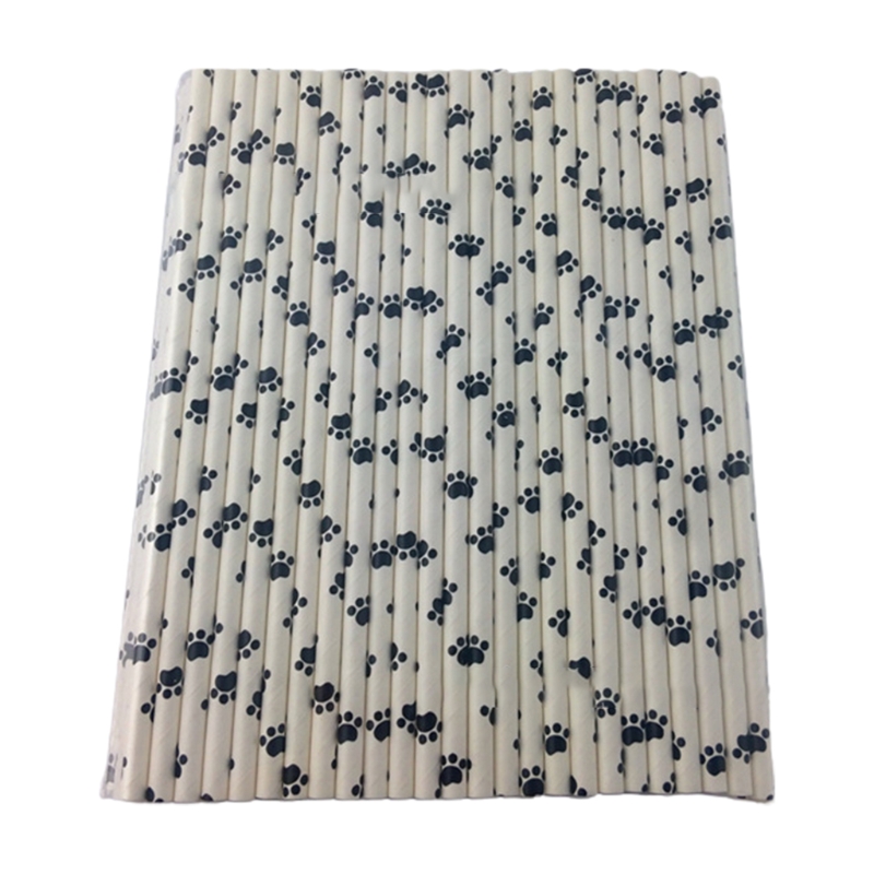 100 Pcs Party Papier Rietjes Streep Dots Sterren Wegwerp Papier Rietjes Voor Feestartikelen Verjaardag Bruiloft Biologisch Afbreekbaar: H