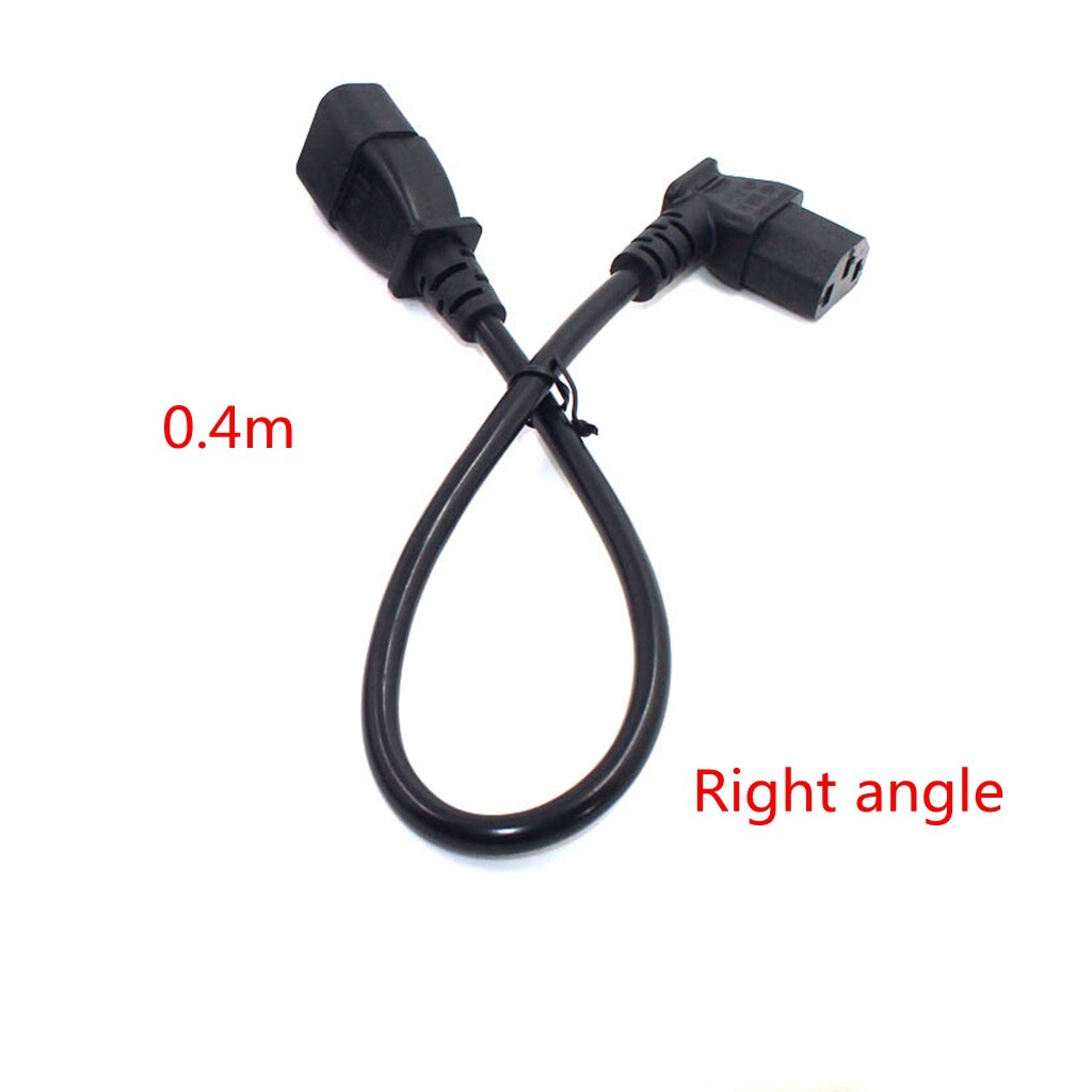 IEC60320 C13 Angle Converter Angle Extension Cable C13 to C14 PDU Up Down Right Angle Power Cables Male to Female AC Power Cord
