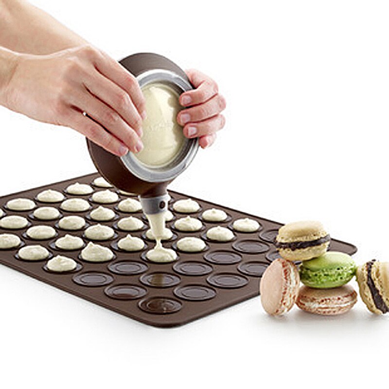 1Pc Macaron Bakken Mat 30-Holte Macaron Siliconen Bakken Pad Non-stick Macaron Bakvorm Keuken Bar dessert Cake Koken Tool