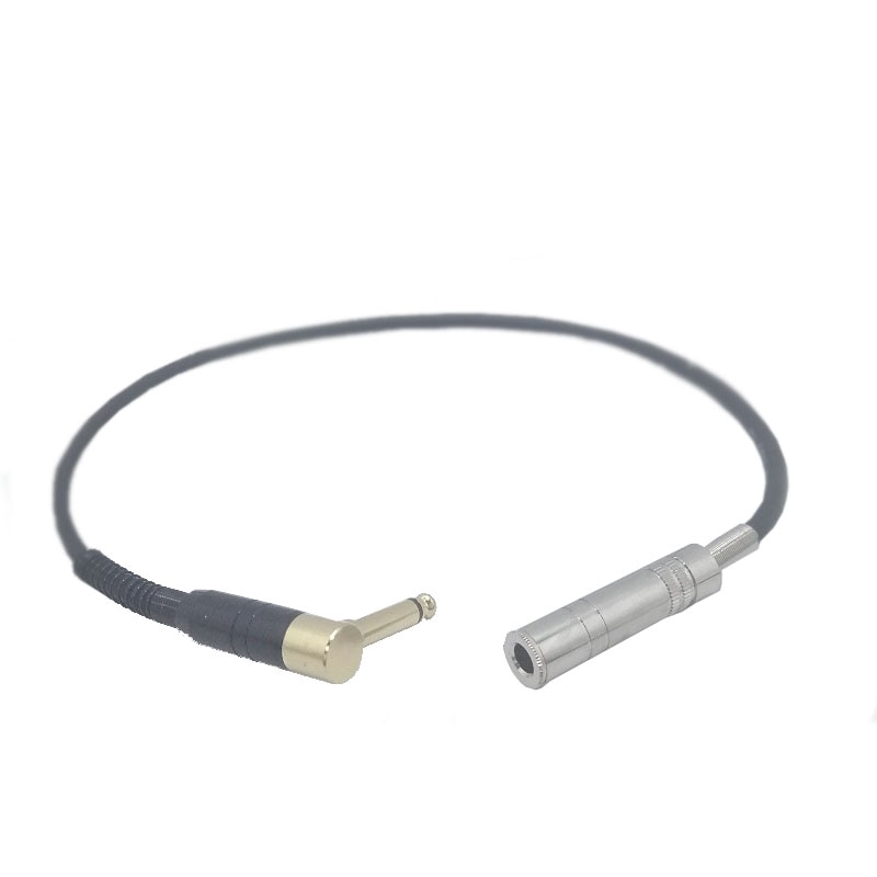 Mono Channel Right Angle 6.35mm Male to 6.35mm Female Jack Plug 20CM Extension Audio Cable Adapter for speakers microphone Mixer