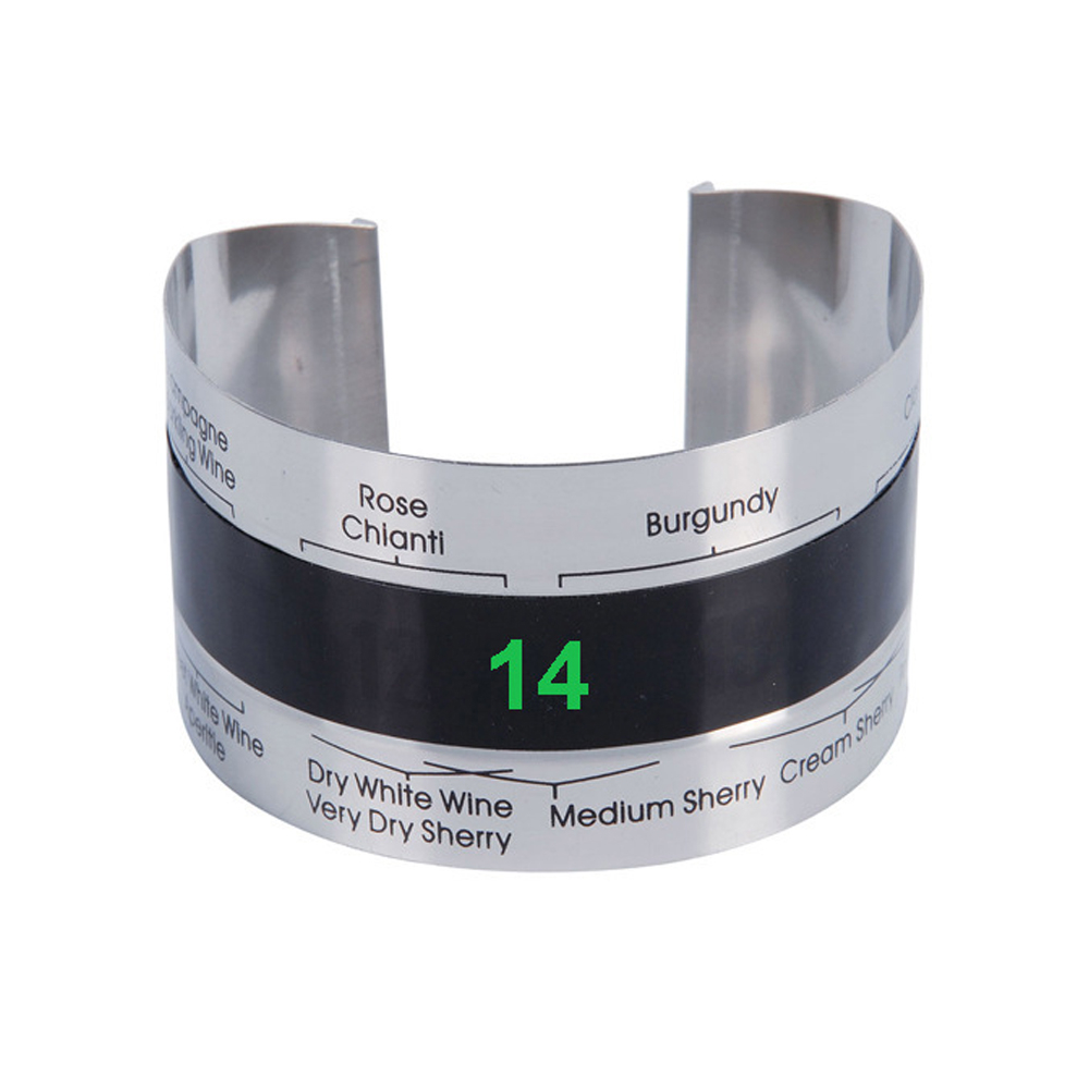 Termómetro de acero inoxidable para Collar de vino, termómetro para botella de vino, pantalla LCD, Sensor de Clip, herramientas de barra para champán, cerveza, vino tinto