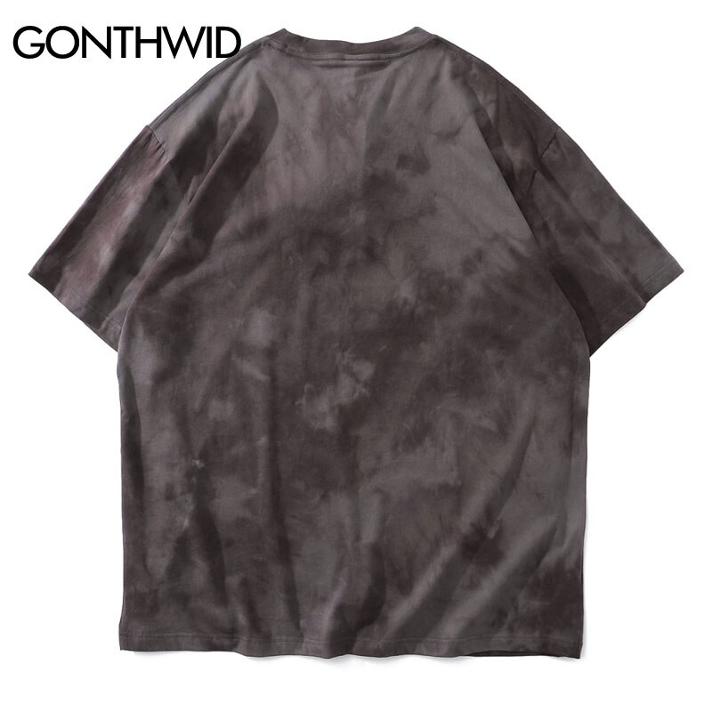 GONTHWID-camisetas con estampado de mariposa desgastado para hombre, ropa de calle Harajuku, Hip-Hop, informal, de algodón, manga corta