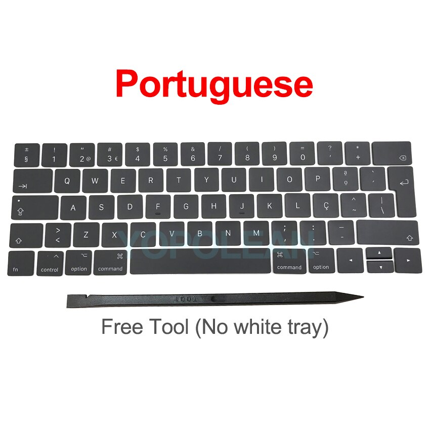 Nowe klawisze klawiatury A1989 A1990 klawiatura do laptopa Macbook Pro Retina 2018 rok: Portuguese