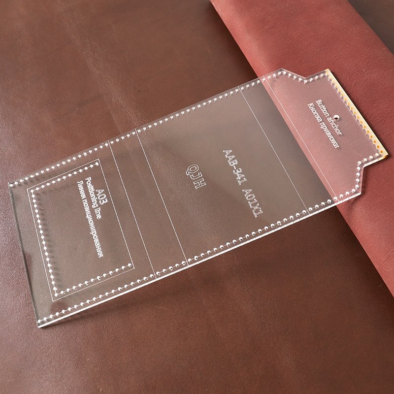 DIY Handmade Personality Card Package Wallet Kraft Paper and Acrylic Template Handmade Leather Craft Bag Template