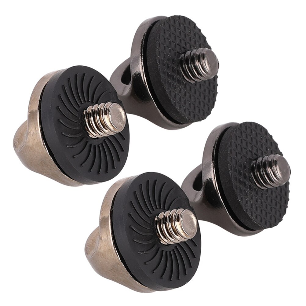 Tornillo de rosca para cámara de 4 piezas, accesorio de montaje para correa de hombro de 1/4 pulgadas, suministro para cámara