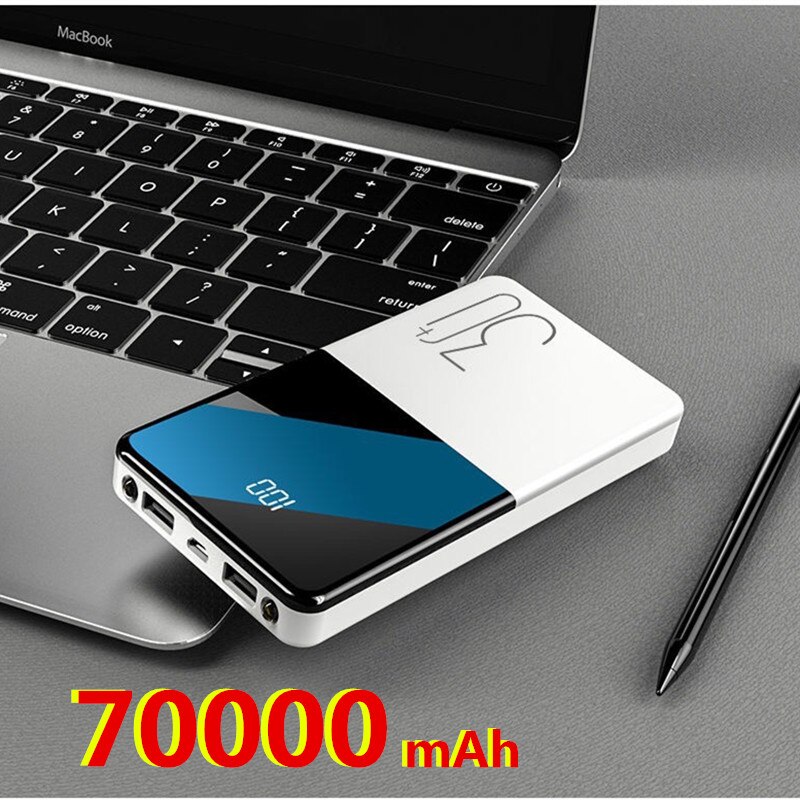 Accumulatori E Caricabatterie Di Riserva Senza Fili del Caricatore 70000mAh portatile Mobile Ultra Ad Alta Capacità di Ricarica Veloce USB Batteria ESTERNA Ultra Sottile Caricatore
