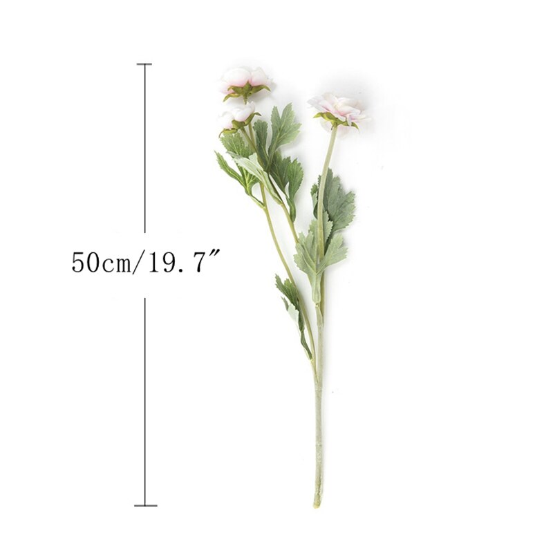 1 stk kunstig ranunkel blomster rosebusk silkeblomster knopp brudebukett gjør-det-selv bryllupsdekorasjoner