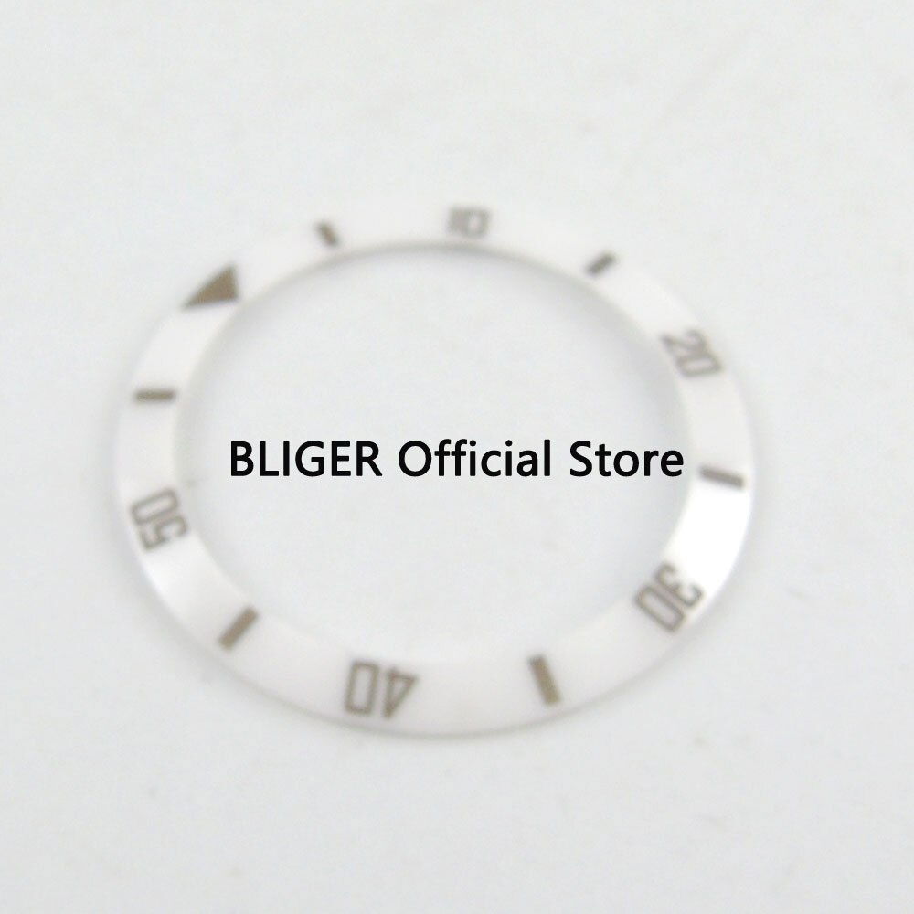 Gladde 38mm bliger witte keramische lunette dunne horloge lunette insert fit 40mm sub automatisch uurwerk herenhorloge lunette  b21