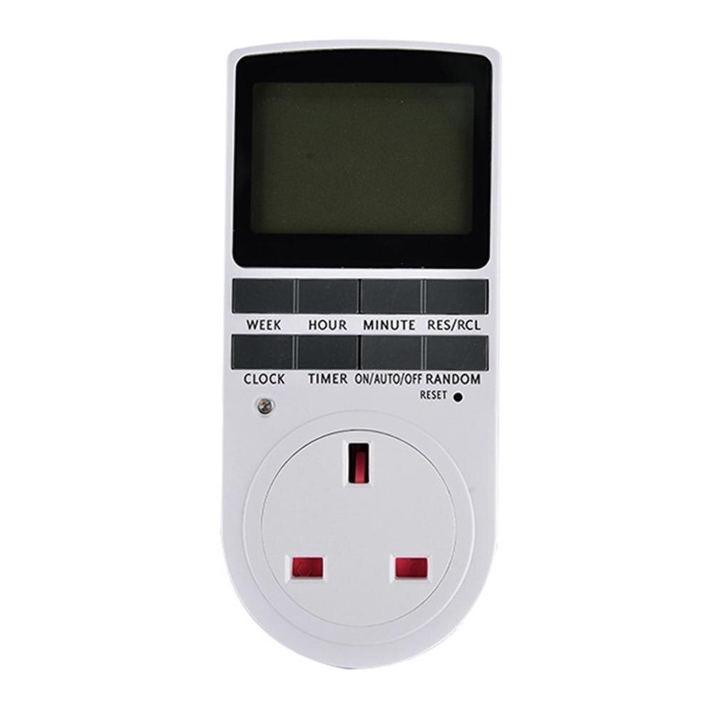 Electronic Digital Timer Switch EU US AU UK Plug Kitchen Timer Outlet 230V 50HZ 7 Day 12/24 Hour Programmable Timing Socket