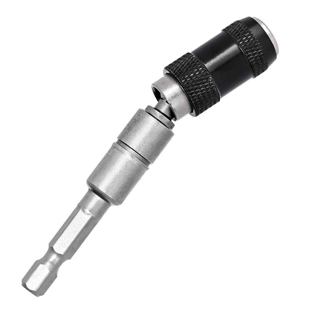 Magnetisk skruvborr justerbar magnetisk svängbar spetshållare 1/4 "hex -skaft elektrisk skruvmejselborrförlängningsadapter: Silver-