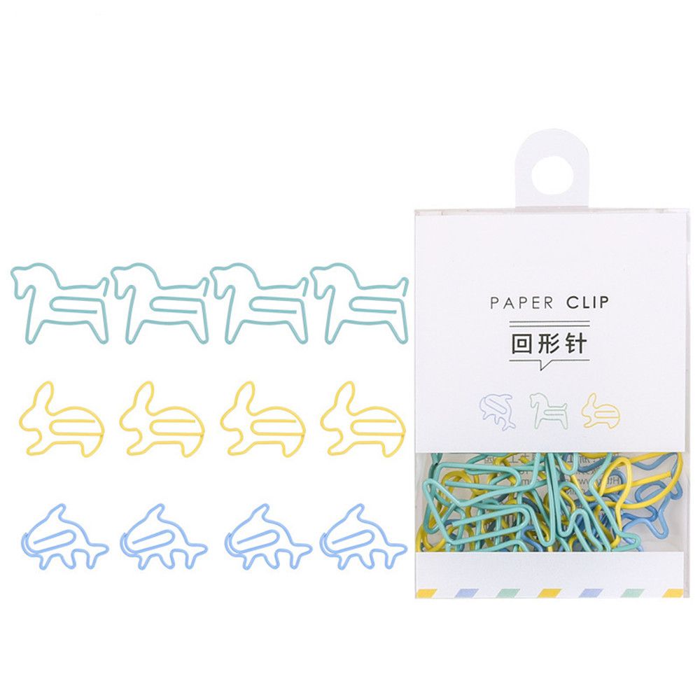 12pcs/lot DIY Toys Cartoon Animals Paper Clips Hollow Out Binder Clips Photos Tickets Notes Letter Clamp Para Escolar Craft Toys: Default Title