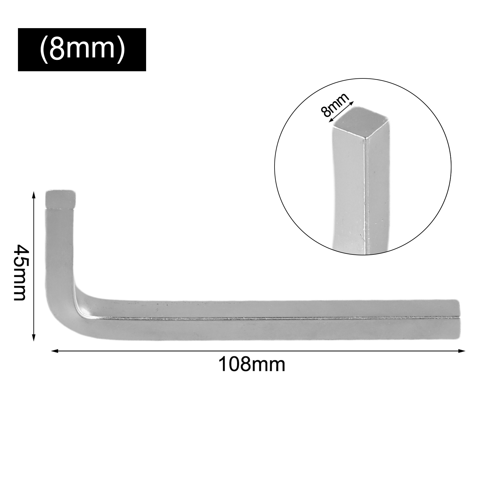 Tournevis à tête carrée en forme de L, Dnomium, acier au vanadium, 3-10mm, carré, 4 pointes essorées, outils à main, 1PC: Bleu