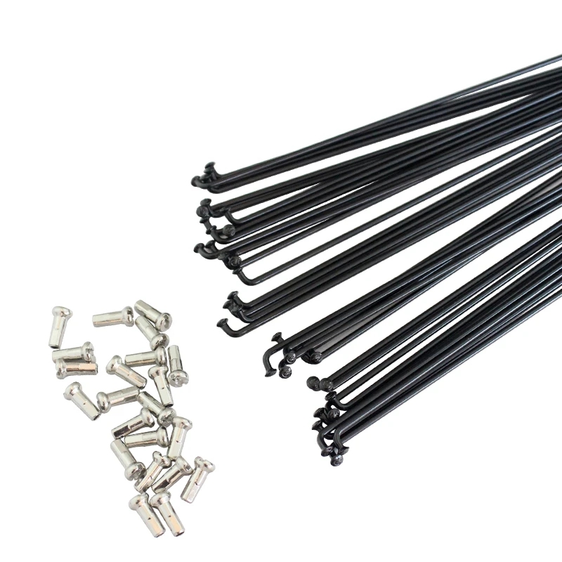 36pcs Hoge Sterkte Mountain/Racefiets 14G Spaken Zwarte Kleur Fiets Stalen Spaken 170mm-300mm BZN001