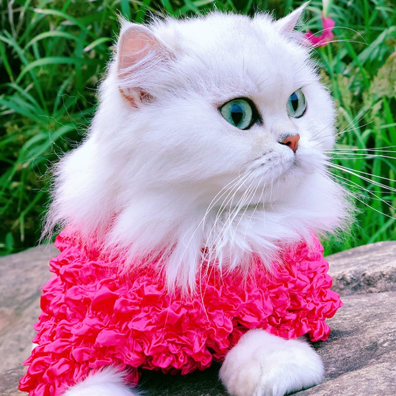 Cute Pet Cat Clothes for Cat Clothing Pet Clothes for Cats Coat Jacket Clothing for Cats flexible size fit for 1-10kg Pets